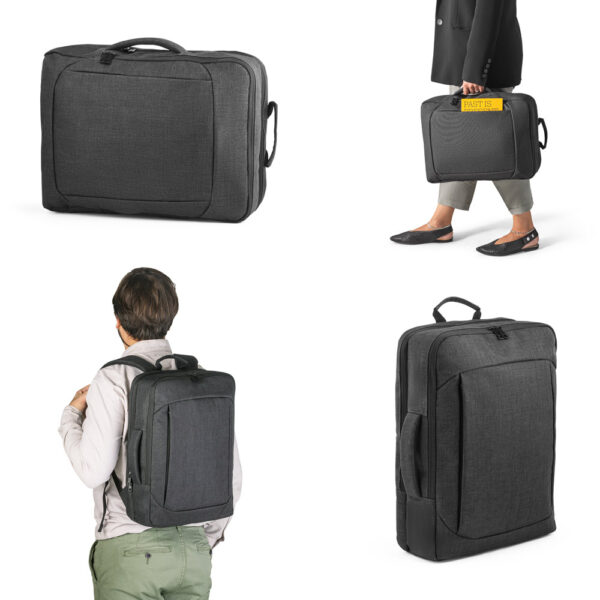 Mochila 2 em 1 para notebook 15’6″ em 600D - Enova Brindes Personalizados