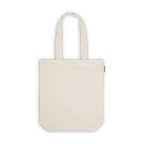 Sacola em 50% algodão, 30% algodão reciclado e 20% poliéster reciclado (220 g/m²) - Brinde Corporativo Personalizado | Enova