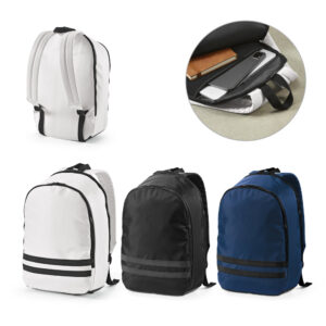 Mochila em 290T poliéster reciclado (100% rPET) em sarja com forro em 210D poliéster reciclado 15″ - Enova Brindes Personalizados