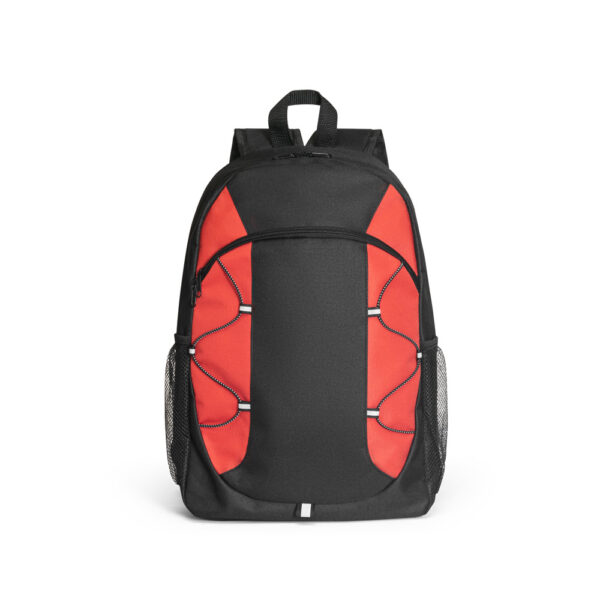 Mochila em 600D com detalhes em ripstop colorido - Brinde Corporativo Personalizado | Enova