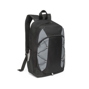 Mochila em 600D com detalhes em ripstop colorido - Brinde Corporativo Personalizado | Enova