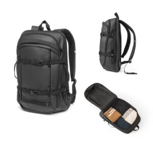 Mochila para notebook em 900D poliéster reciclado de alta densidade com revestimento resistente à agua 17’3″ - Enova Brindes Personalizados