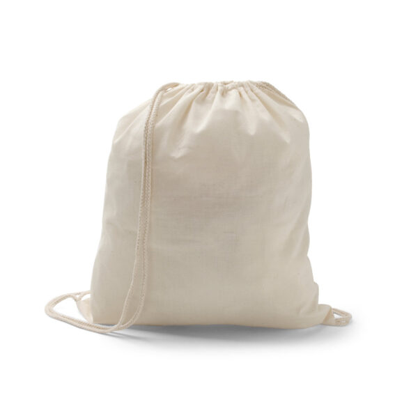 Sacola tipo mochila 100% algodão (100 g/m²) - Enova Brindes Personalizados