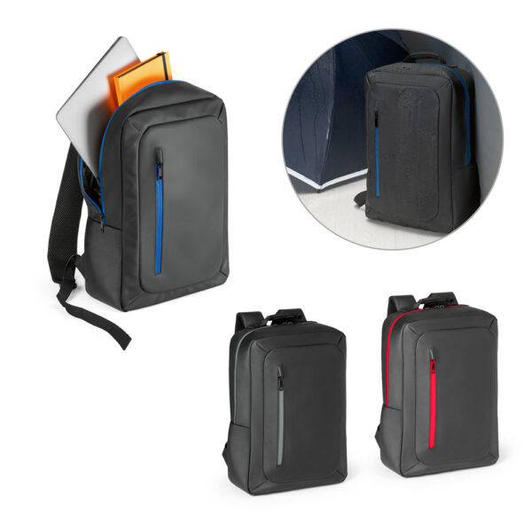 Mochila para notebook 15’6” em poliéster 600D impermeável e zípers impermeáveis - Enova Brindes Personalizados