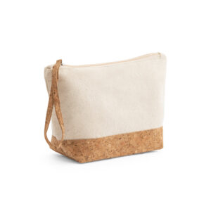 Bolsa de cosméticos em 100% de algodão e cortiça (280 g/m²) - Brinde Corporativo Personalizado | Enova
