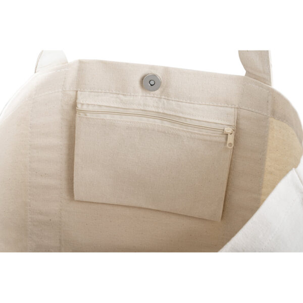 Sacola 100% algodão canvas (280 g/m²) com bolso frontal e bolso interior - Brinde Corporativo Personalizado | Enova