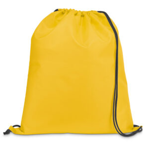 Sacola tipo mochila em 210D com cordões em preto - Brinde Corporativo Personalizado | Enova