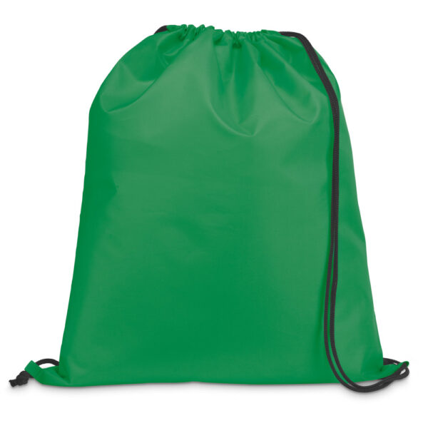 Sacola tipo mochila em 210D com cordões em preto - Brinde Corporativo Personalizado | Enova