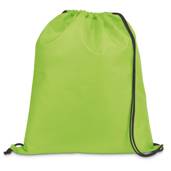Sacola tipo mochila em 210D com cordões em preto - Brinde Corporativo Personalizado | Enova