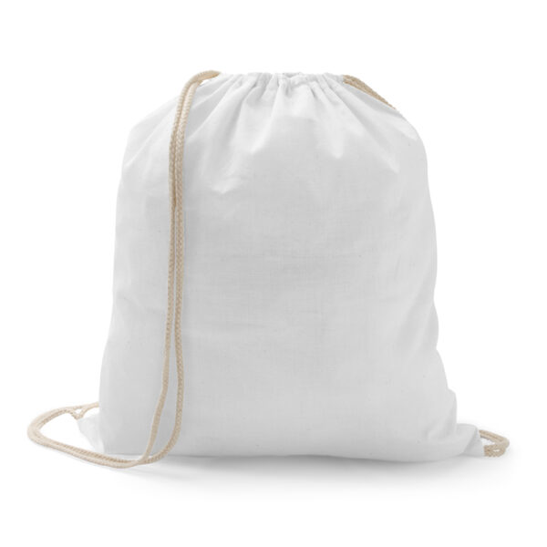 Sacola tipo mochila 100% algodão (100g/m²) - Brinde Corporativo Personalizado | Enova