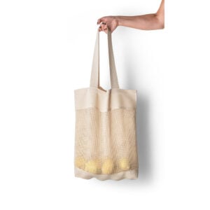 Sacola 100% algodão (180 g/m²) com malha 100% algodão (100 g/m²) - Brinde Corporativo Personalizado | Enova