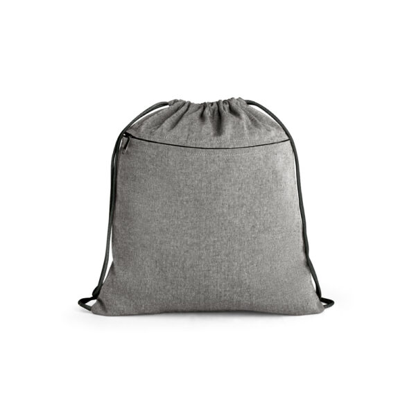 Sacola tipo mochila eem 70% algodão reciclado e 30% poliéster reciclado sem tingimento (140 g/m²) - Brinde Corporativo Personalizado | Enova