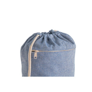 Sacola tipo mochila eem 70% algodão reciclado e 30% poliéster reciclado sem tingimento (140 g/m²) - Brinde Corporativo Personalizado | Enova