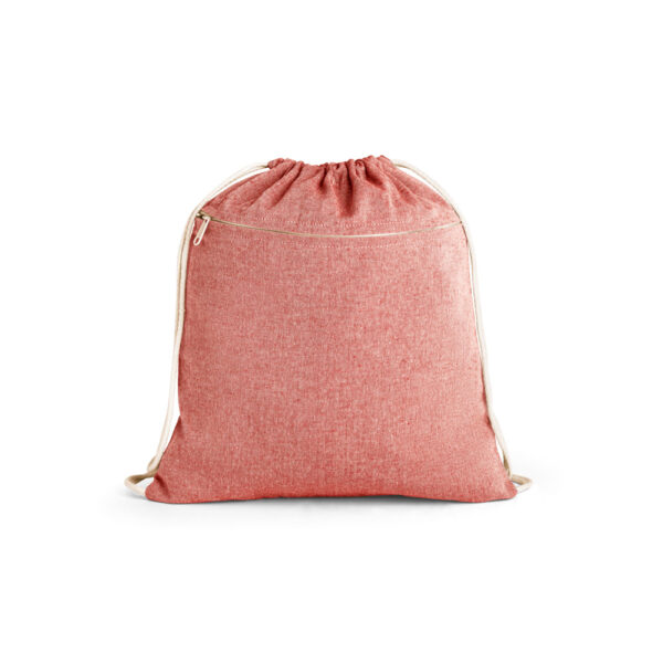 Sacola tipo mochila eem 70% algodão reciclado e 30% poliéster reciclado sem tingimento (140 g/m²) - Brinde Corporativo Personalizado | Enova