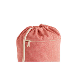 Sacola tipo mochila eem 70% algodão reciclado e 30% poliéster reciclado sem tingimento (140 g/m²) - Brinde Corporativo Personalizado | Enova
