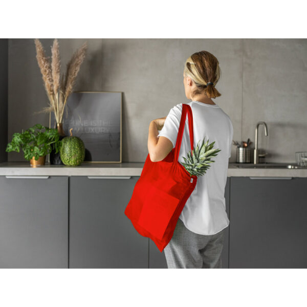 Sacola 100% poliéster reciclado 190T (100% rPET) - Brinde Corporativo Personalizado | Enova