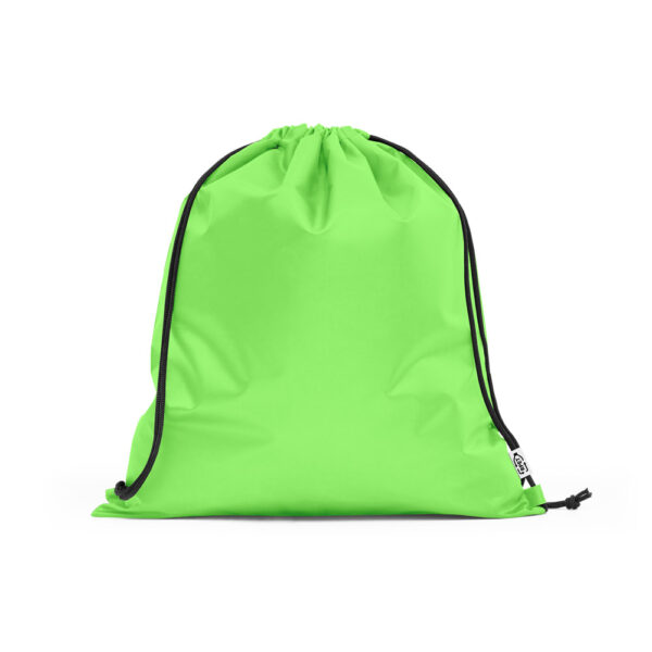 Sacola tipo mochila em poliéster reciclado 190T (100% rPET) - Brinde Corporativo Personalizado | Enova