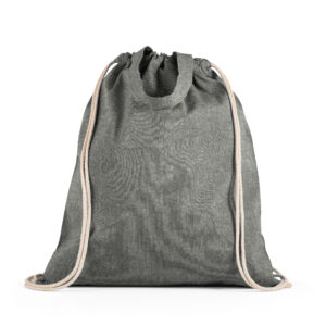 Sacola tipo mochila em 70% algodão reciclado e 30% poliéster reciclado (140g/m²) - Brinde Corporativo Personalizado | Enova