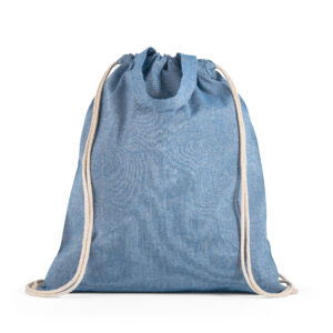 Sacola tipo mochila em 70% algodão reciclado e 30% poliéster reciclado (140g/m²) - Brinde Corporativo Personalizado | Enova
