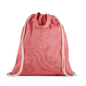 Sacola tipo mochila em 70% algodão reciclado e 30% poliéster reciclado (140g/m²) - Brinde Corporativo Personalizado | Enova