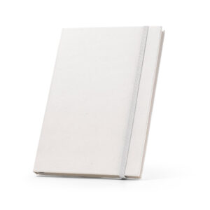 Caderno A5 produzido através de pacotes de leite reciclados com folhas pautadas recicladas - Brinde Corporativo Personalizado | Enova