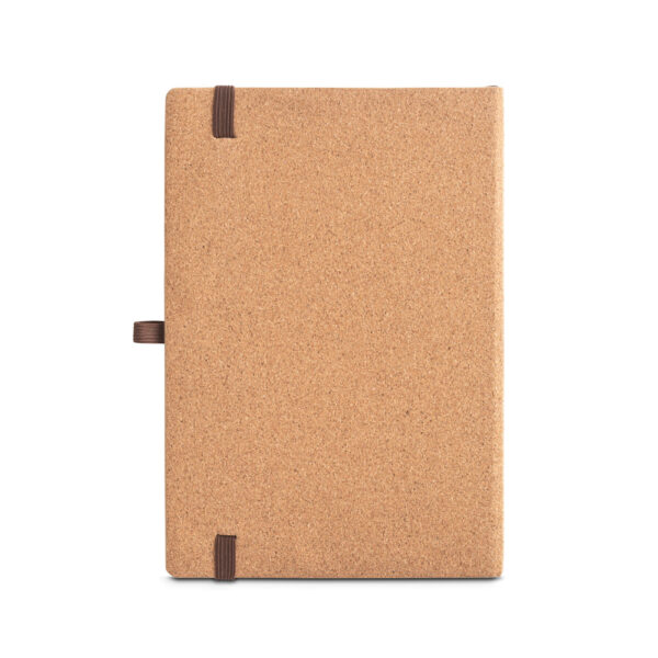 Caderno A5 de capa dura em folha de bambu e cortiça com folhas pautadas - Brinde Corporativo Personalizado | Enova
