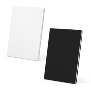 Caderno A5 resistente à água em papel pedra com folhas pautadas (120g/m²) - Enova Brindes Personalizados