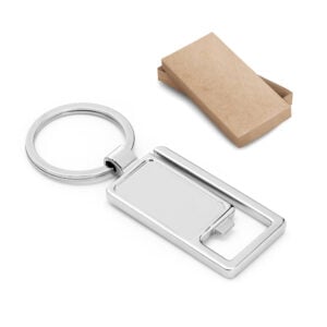 Chaveiro em metal com abridor de garrafas - Enova Brindes Personalizados