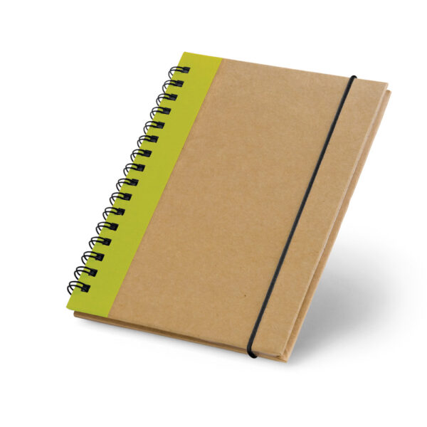 Caderno A6 em cartão com páginas lisas reciclado - Brinde Corporativo Personalizado | Enova