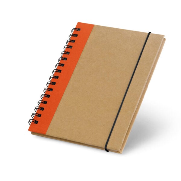 Caderno A6 em cartão com páginas lisas reciclado - Brinde Corporativo Personalizado | Enova