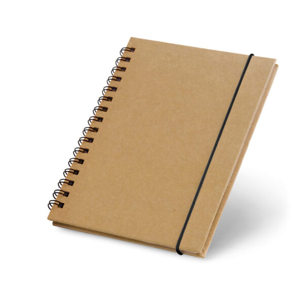 Caderno A6 em cartão com páginas lisas reciclado - Brinde Corporativo Personalizado | Enova