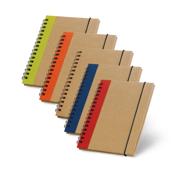 Caderno A6 em cartão com páginas lisas reciclado - Enova Brindes Personalizados
