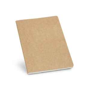 Caderno A5 em cartão kraft reciclado com páginas pautadas - Brinde Corporativo Personalizado | Enova