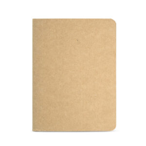 Caderno B7 em cartão kraft reciclado com páginas lisas - Brinde Corporativo Personalizado | Enova