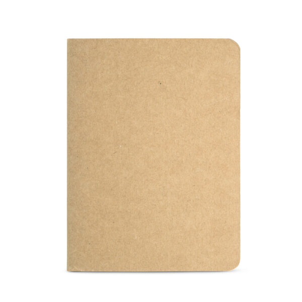 Caderno B7 em cartão kraft reciclado com páginas lisas - Brinde Corporativo Personalizado | Enova