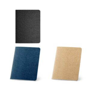 Caderno B7 em cartão kraft reciclado com páginas lisas - Enova Brindes Personalizados