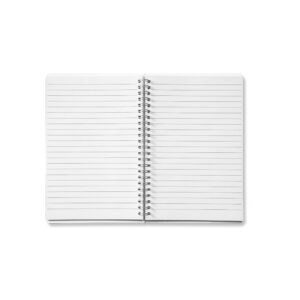 Caderno A5 em PP com tratamento antibacteriano com páginas pautadas - Brinde Corporativo Personalizado | Enova