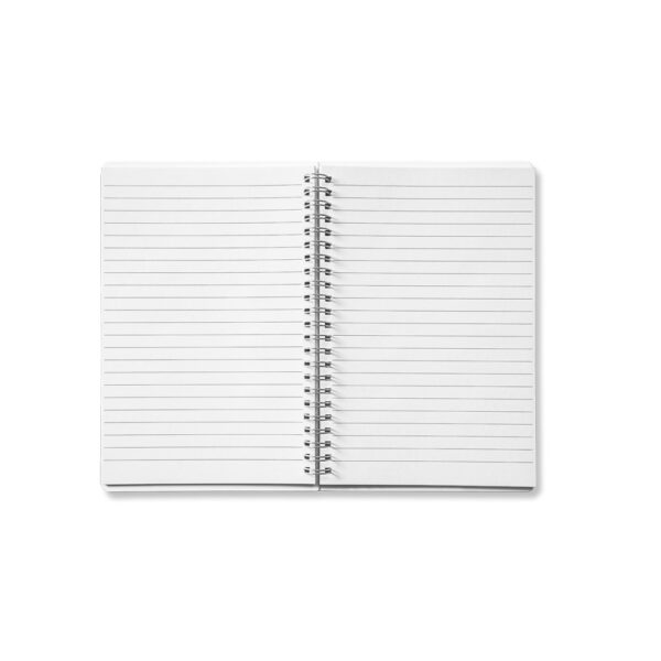 Caderno A5 em PP com tratamento antibacteriano com páginas pautadas - Brinde Corporativo Personalizado | Enova