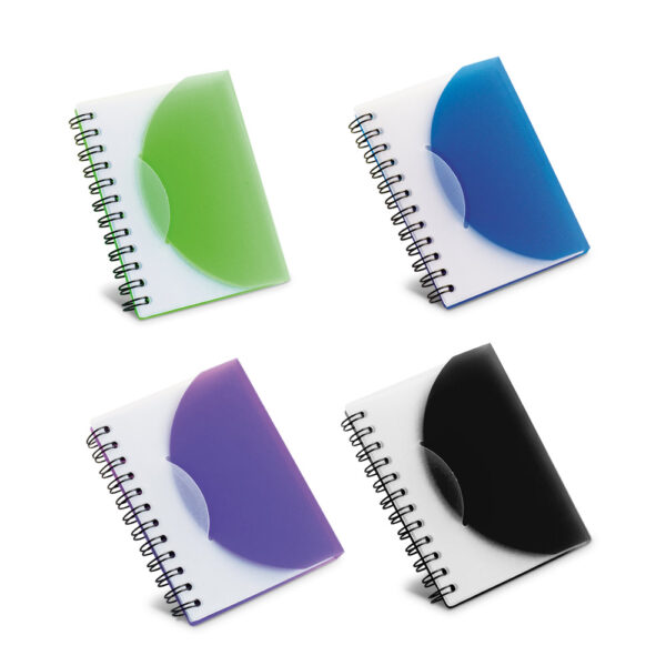 Caderno A7 em PP com folhas lisas - Enova Brindes Personalizados