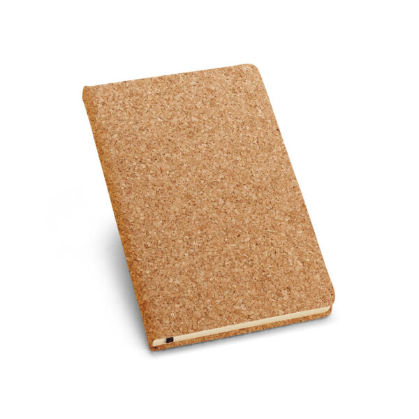 Caderno A5 em cortiça com páginas lisas - Brinde Corporativo Personalizado | Enova