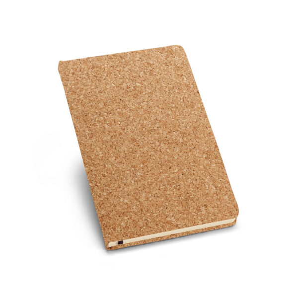 Caderno A5 em cortiça com páginas lisas - Enova Brindes Personalizados