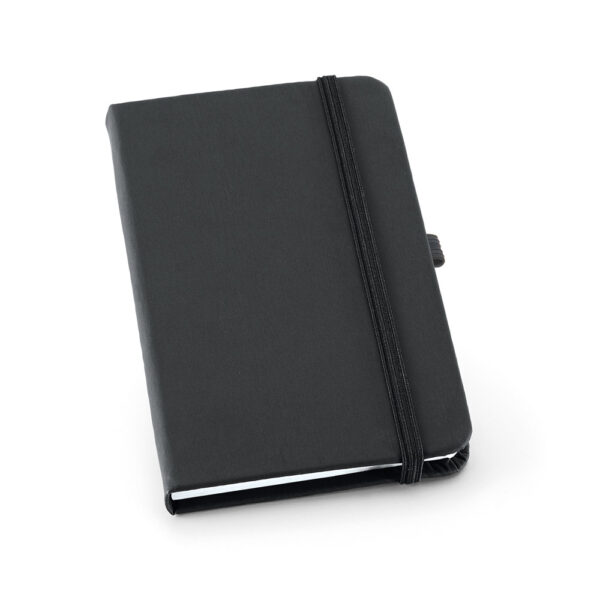 Caderno A5 em c.sintético com páginas lisas - Brinde Corporativo Personalizado | Enova