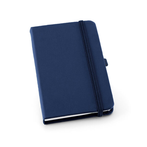 Caderno A5 em c.sintético com páginas lisas - Brinde Corporativo Personalizado | Enova