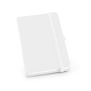 Caderno A5 em c.sintético com páginas lisas - Brinde Corporativo Personalizado | Enova