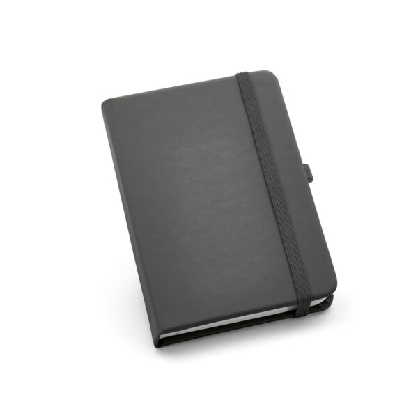 Caderno A5 em c.sintético com páginas lisas - Brinde Corporativo Personalizado | Enova