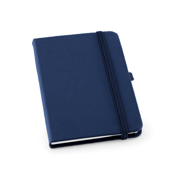 Caderno A6 em c.sintético com páginas lisas - Brinde Corporativo Personalizado | Enova