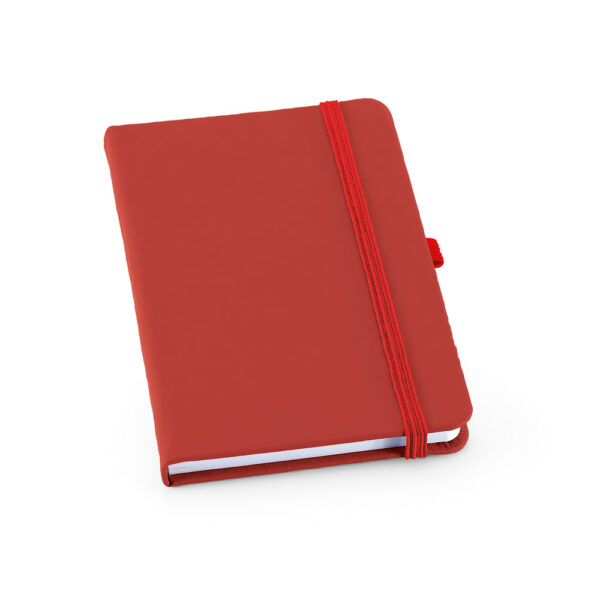 Caderno A6 em c.sintético com páginas lisas - Brinde Corporativo Personalizado | Enova