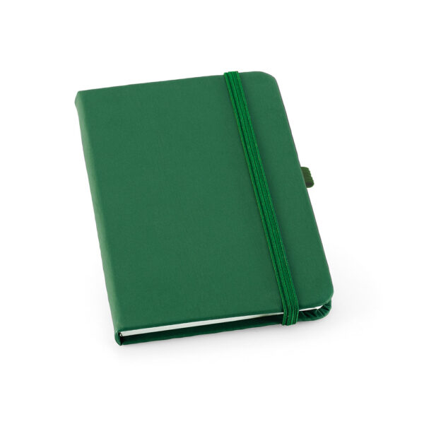 Caderno A6 em c.sintético com páginas lisas - Brinde Corporativo Personalizado | Enova
