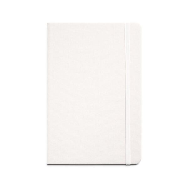 Caderno A5 em 100% rPET com tratamento antibacteriano com páginas pautadas - Brinde Corporativo Personalizado | Enova