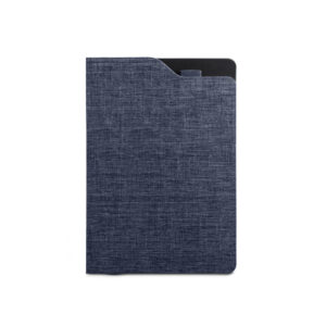 Caderno A5 de capa dura em tecido poliéster 100% reciclado (100% rPET) com folhas pautadas - Brinde Corporativo Personalizado | Enova